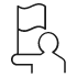 旗を持った人のイラスト